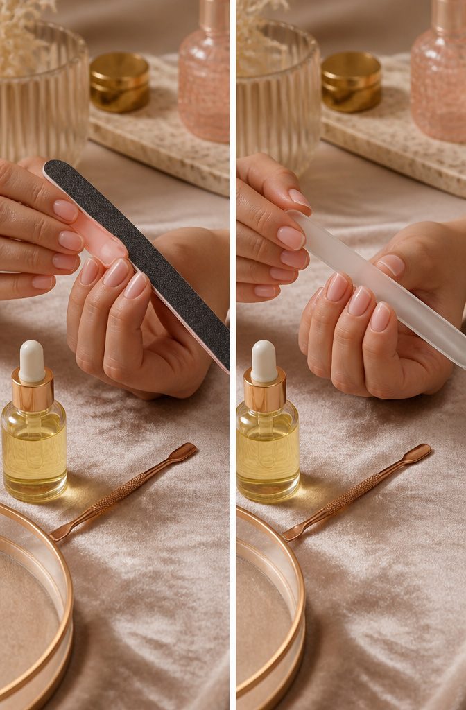 Emery Board vs Nail File: 7 Differences in Material, Durability & Grit (2026) 11 Illustration showing the effects of filing on nails.