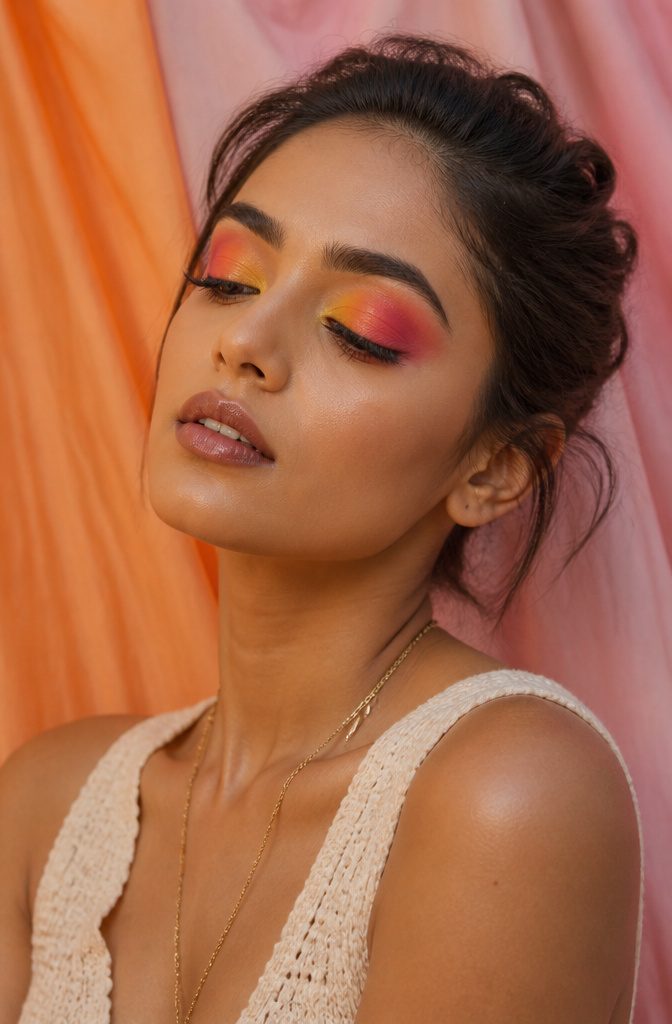 20 Colorful Eyeshadow Ideas for Every Mood and Moment in 2026 6 Sunset Eye Makeup