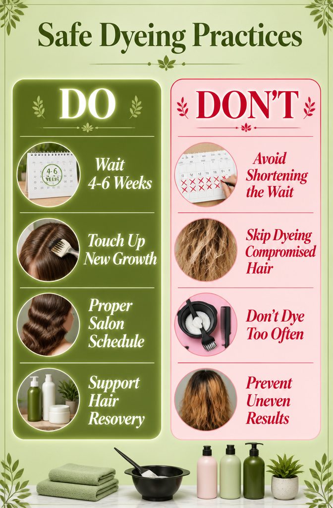 Hair Color Costs: 6 Prices from Salon to Home Dyeing in 2026 9 A visual guide on safe hair dye application intervals.