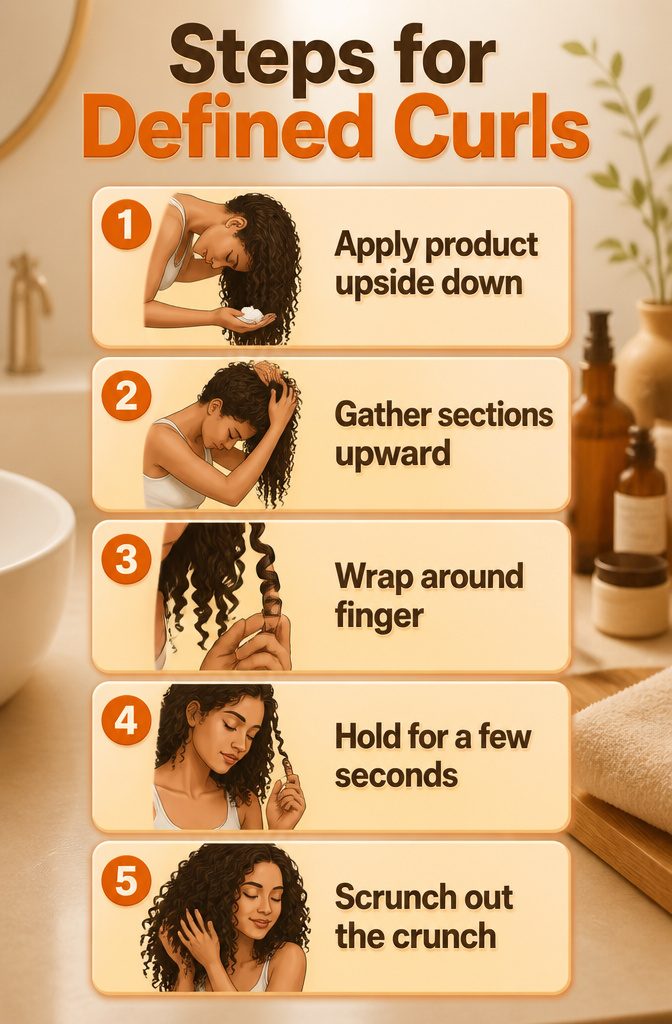 How to Get Curly Hair Men: 10 Steps for Defined Curls in 2026 8 Young man scrunching hair while applying product for defined curls.