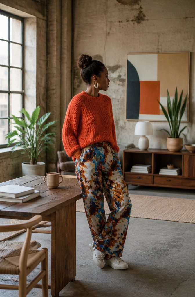 How to Use Accessories to Make a Colorful Outfit Feel Complete: 10 Steps 9 A chunky knit sweater paired with delicate jewelry.