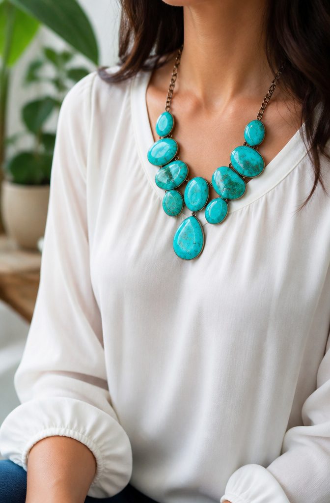 How to Use Accessories to Make a Colorful Outfit Feel Complete: 10 Steps 8 A single bold earring featured prominently in an outfit.