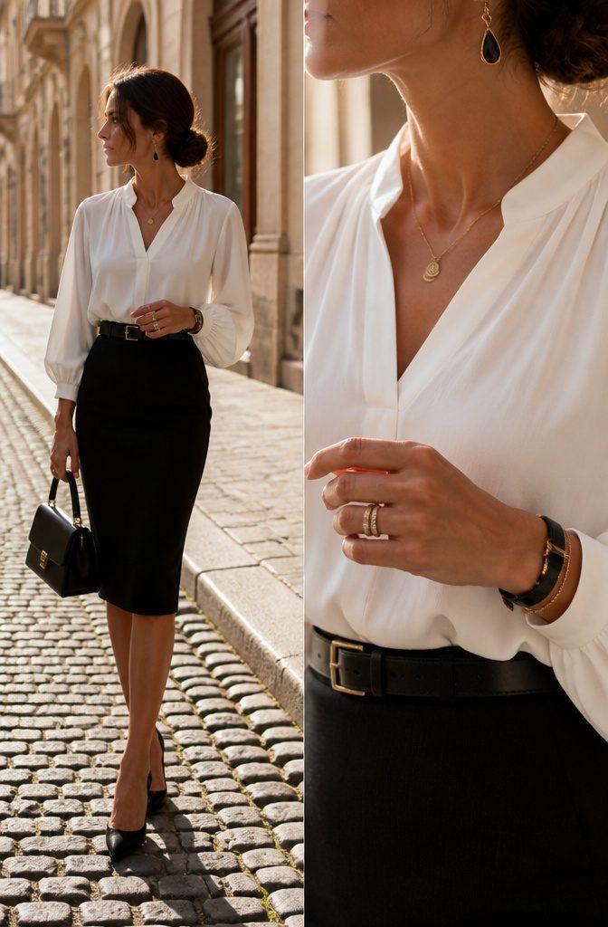 How to Use Accessories to Make a Colorful Outfit Feel Complete: 10 Steps 15 An image showing layered accessories in a cohesive style.
