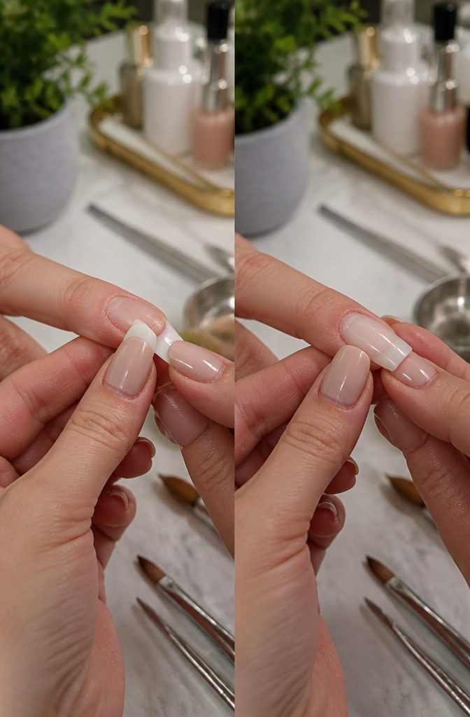 Acrylic Nail Extensions for Short Nails: 10 Steps for 2026 6 A sculpture form positioned under a short nail.