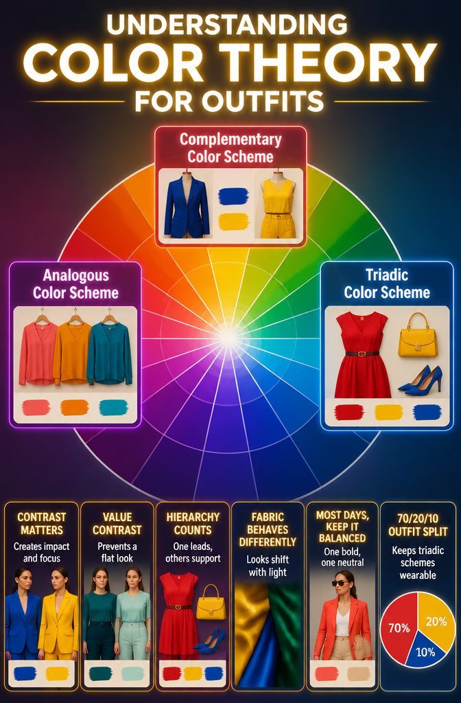 The Best Bright Color Combinations for Bold Outfits 17 A color wheel illustrating color relationships.