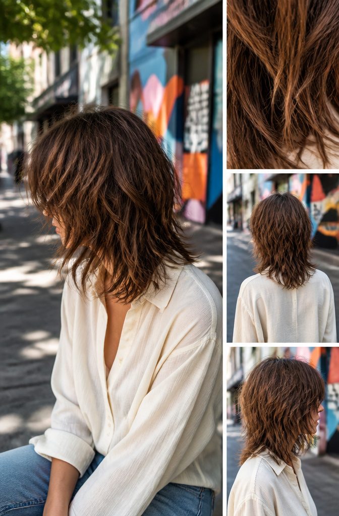 Hair Styles: Types, Cuts, and How to Choose in 2026 4 A model with shoulder-length hair styled in an updo.