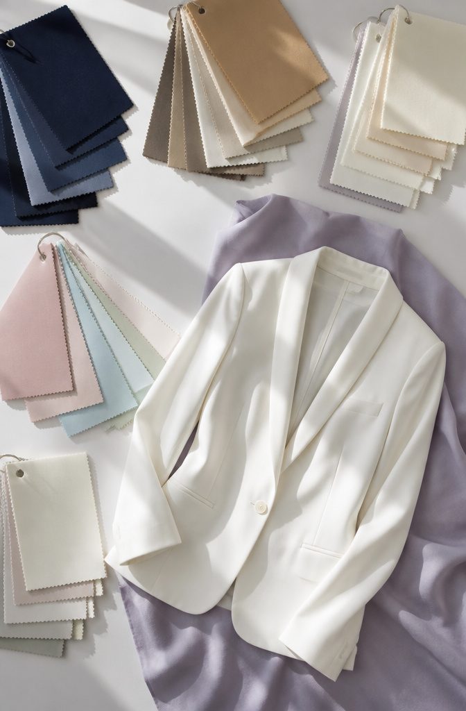 A color palette showing shades that pair with white.